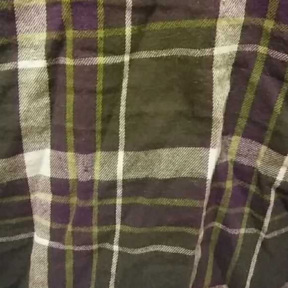 Junior Aeropostale Plaid Long-Sleeve Button up 💜 - Picture 4 of 4